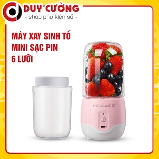Máy xay sinh tố cầm tay mini sạc pin, Máy say sinh tố cầm tay đa năng mini 300ml