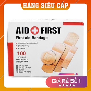 Băng cá nhân ❤️FREESHIP❤️ Hộp 100 Miếng Dán Vết Thương Nhiều Kích Cỡ