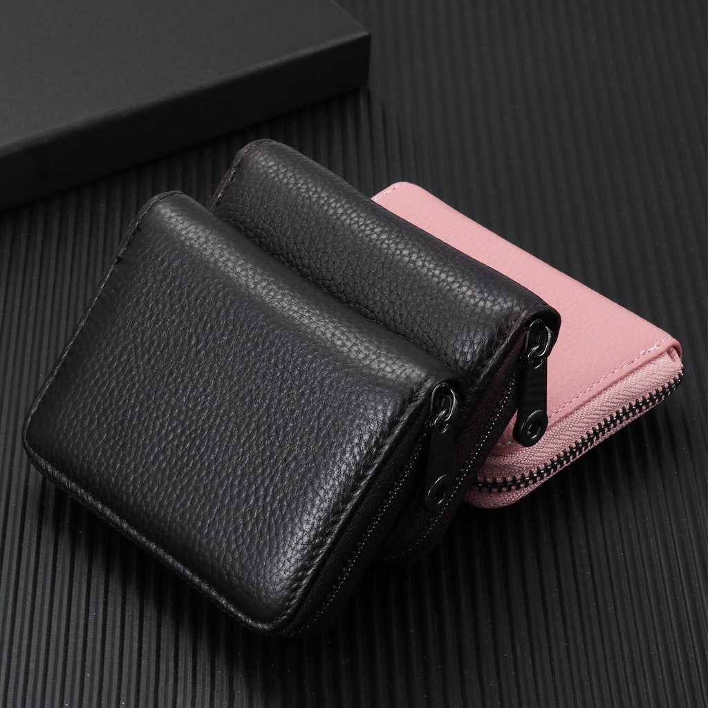 Ví Đựng Thẻ Tín Dụng Có Dây Kéo Sang Trọng SUSANS RFID