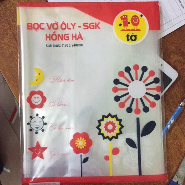 Bọc vở ô ly sách giáo khoa Hồng Hà