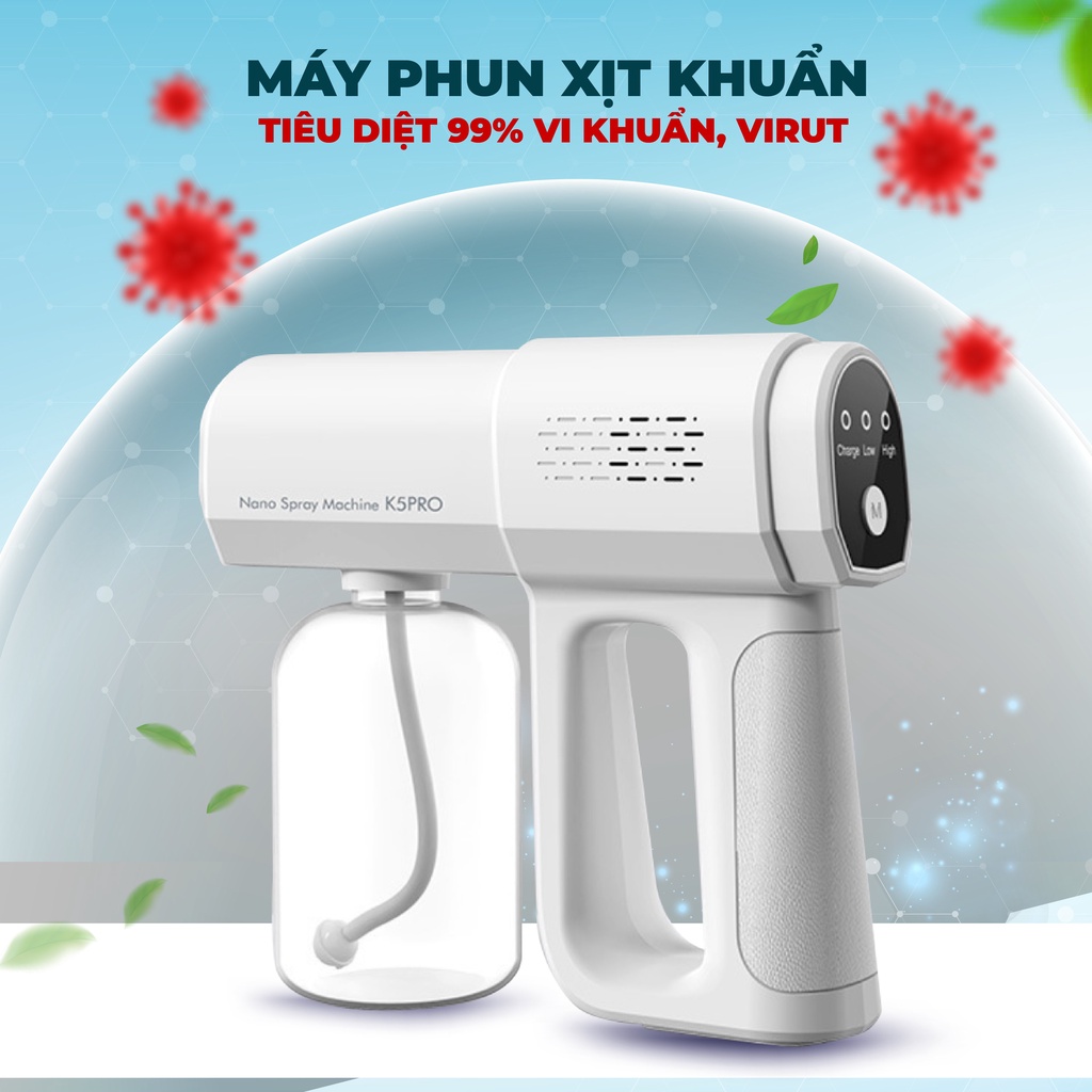 Máy phun khử khuẩn cầm tay Nano K5, diệt khuẩn tia cực tím, công nghệ cao