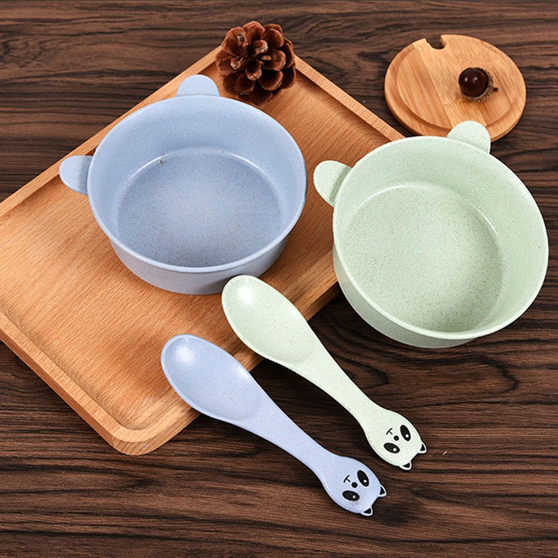 [FREESHIP]Chén ăn dặm kèm thìa Nhật làm từ lúa mạch