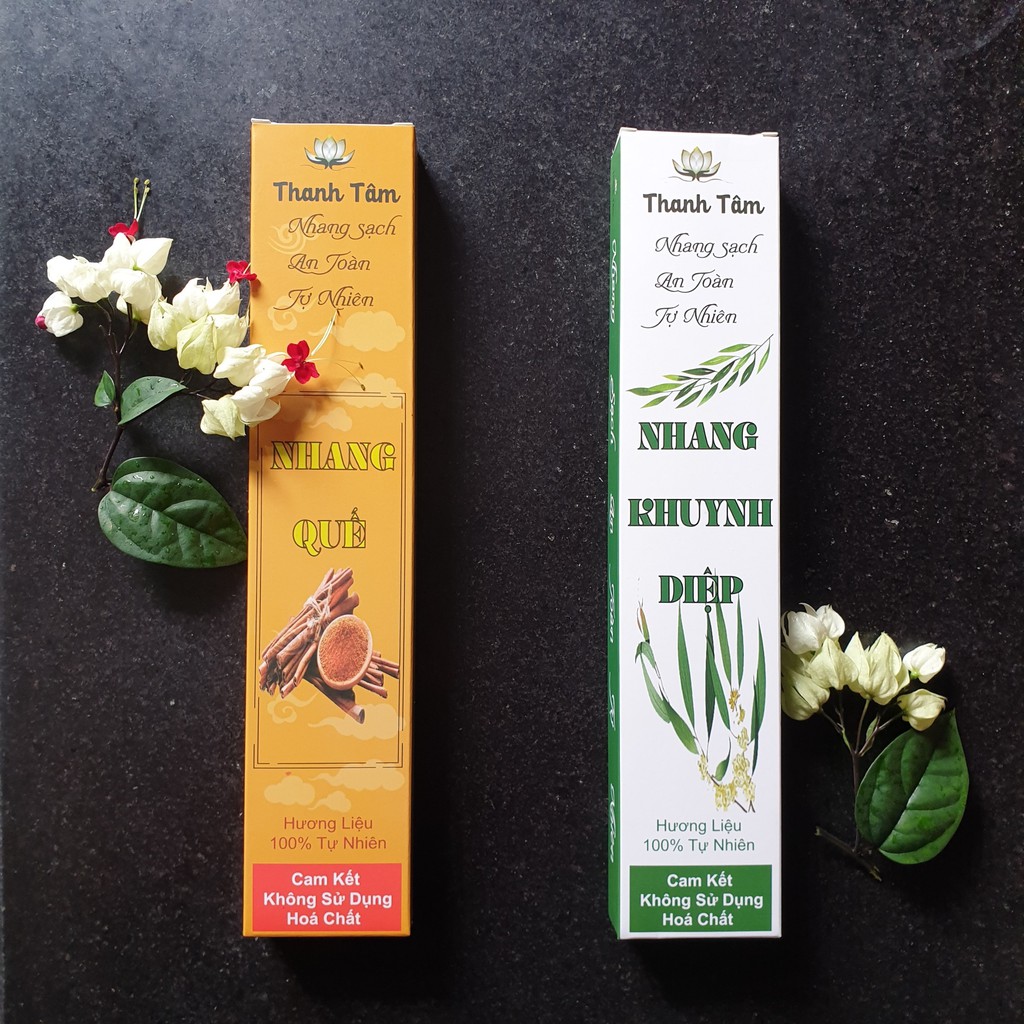 NHANG SEN THƠM THANH TÂM- NHANG SẠCH- AN TOÀN- HƯƠNG 100% TỰ NHIÊN- KHÔNG CHẤT BẢO QUẢN- hộp 50 cây