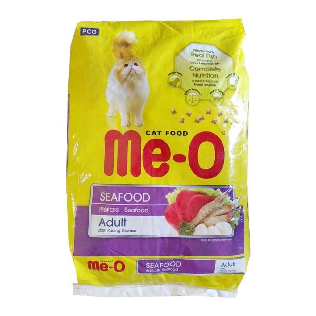 Thức ăn dạng hạt cho mèo lớn ME-O gói 350gr - Hải sản - Cá Ngừ - Cá Thu