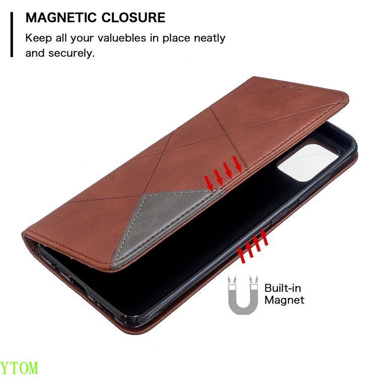 Bao Da Điện Thoại Nắp Lật Khóa Nam Châm Thời Trang Cho VIVO Y15S Y21 Y21S Y17 Y11 Y12 Y15 Y20 Y20i Y12S Y51 2020 V21E 4G 5G V21