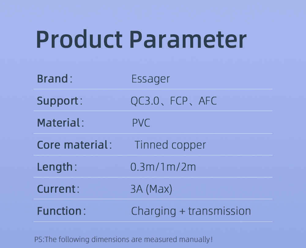 Dây Cáp Sạc Nhanh Kiêm Truyền Dữ Liệu ESSAGER USB Type C 0.3m Cho Samsung S20 Note 10 Plus Xiaomi 10 Pro