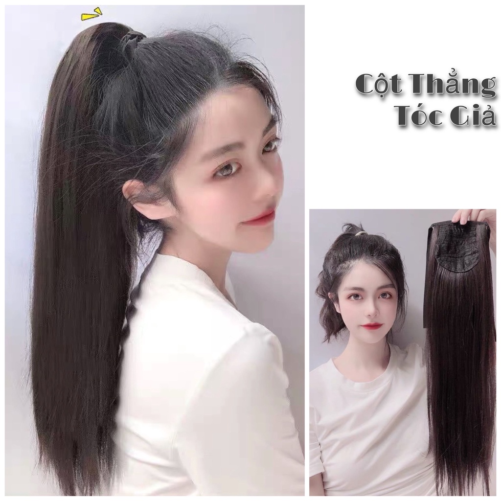Tóc giả nữ cột ❤️FREESHIP❤️ Tóc giả cột thẳng 60cm
