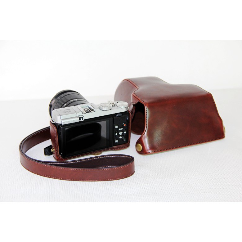 Bao Da Pu Đựng Máy Ảnh FujiFilm XA3 16-50mm Kèm Dây Đeo Vai Tiện Dụng
