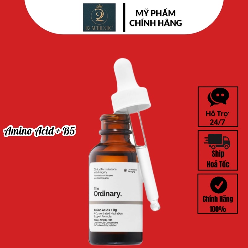 [Auth-Có Bill] Tinh chất dưỡng trắng cấp ẩm phục hồi da The ordinary Amino Acid + B5 30ml