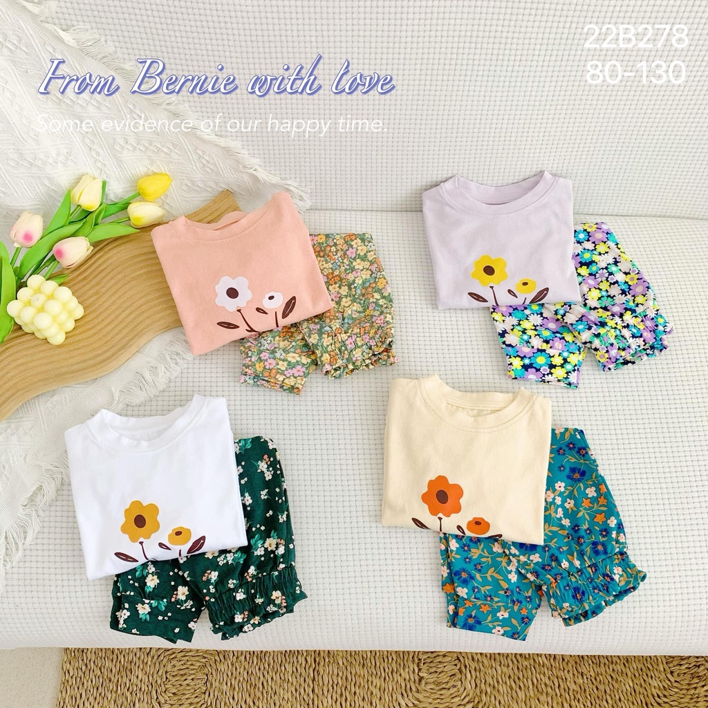 🌈🌈🌈 SET BỘ ÁO BÈO VAI QUẦN HOA NHÍ BÉ GÁI