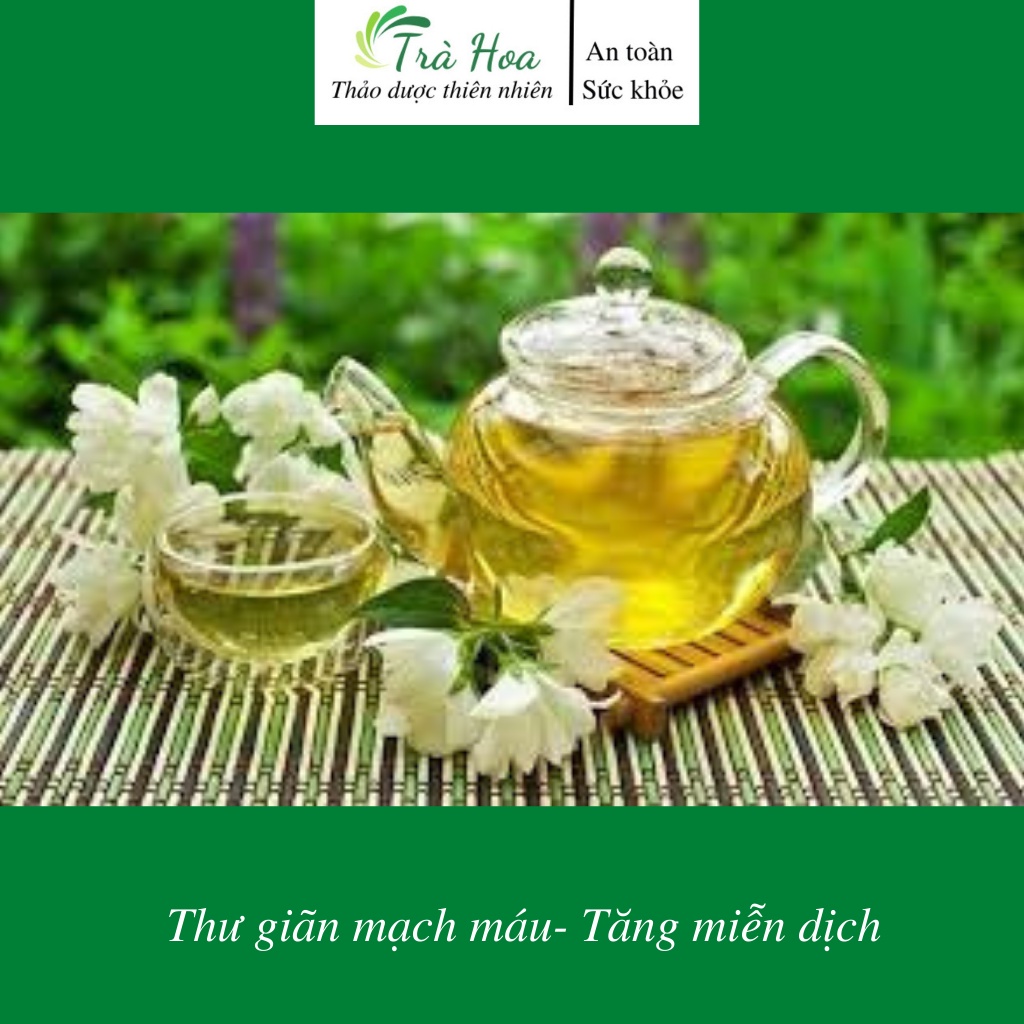 Trà hoa nhài, hoa nhài khô ngủ ngon, giảm mỡ bụng Trà Hoa Cô Ba
