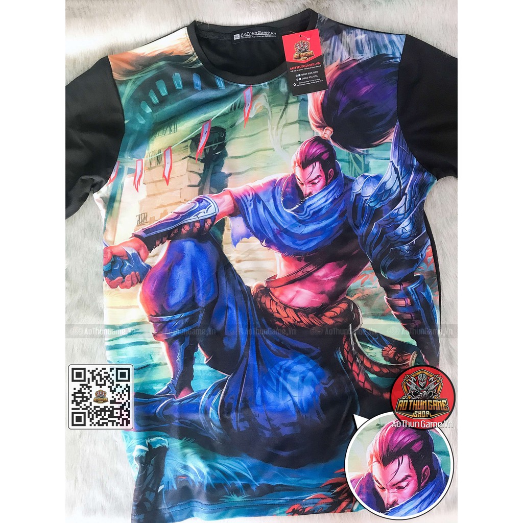 ☘️ Áo liên minh huyền thoại Yasuo mặc định mới nhất (3D Đen) Áo đấu Game Tốc Chiến LMHT LoL ☘️ (Shop AoThunGameVn)