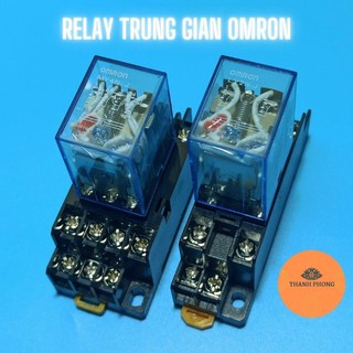 Rơ Le Trung Gian Omron 8 Chân 14 Chân Relay Kính Omron Rơ Le Kiếng Omron