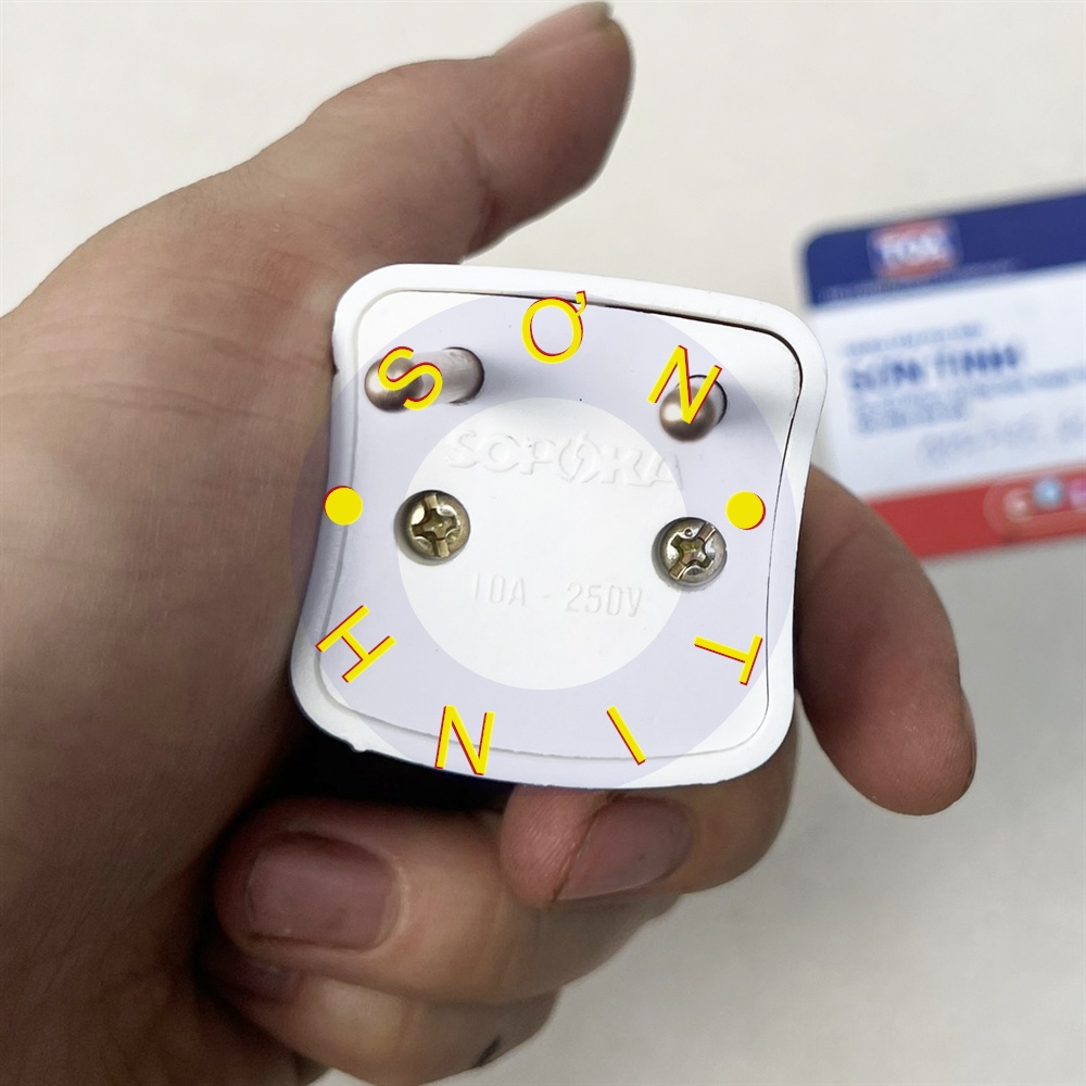 Ổ Cắm - Phích Cắm SOPOKA P7 Chuyển Đổi 3 Chân Thành 2 Chân
