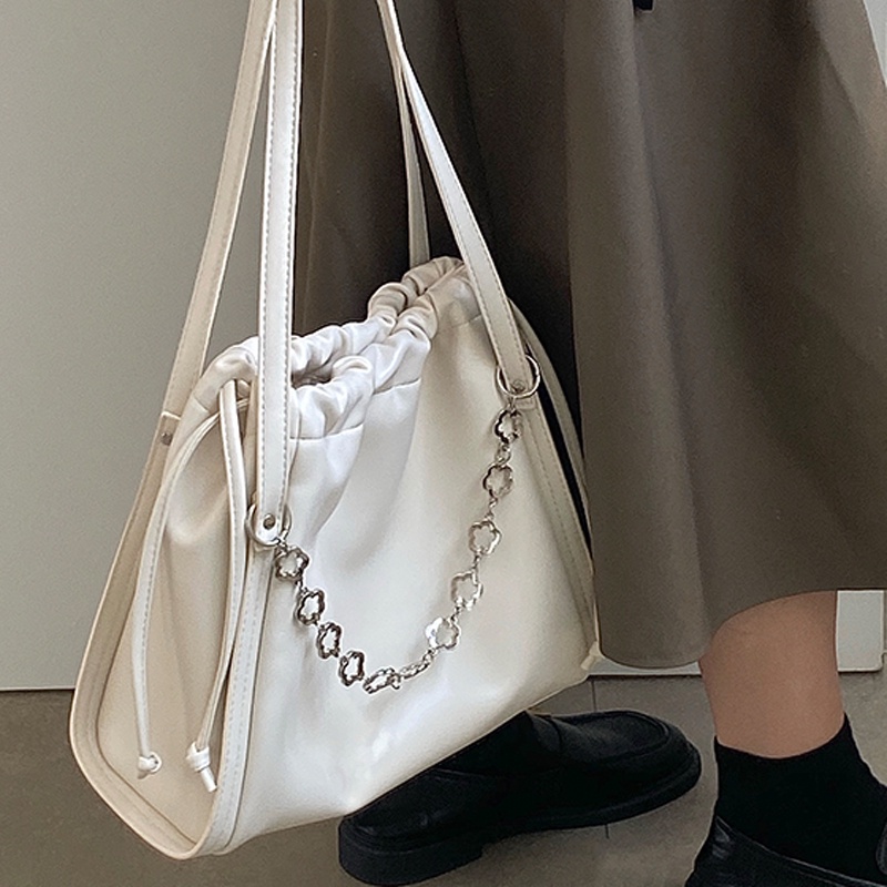 Túi tote Dây Rút Đeo Vai Sức Chứa Lớn Siêu Mềm Cho Nữ