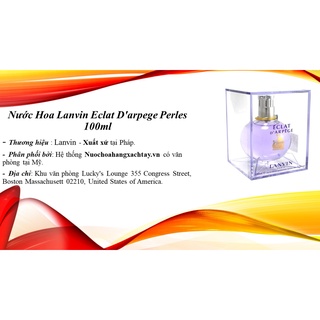 Nước Hoa Lanvin Eclat D'arpege Perles 100ml