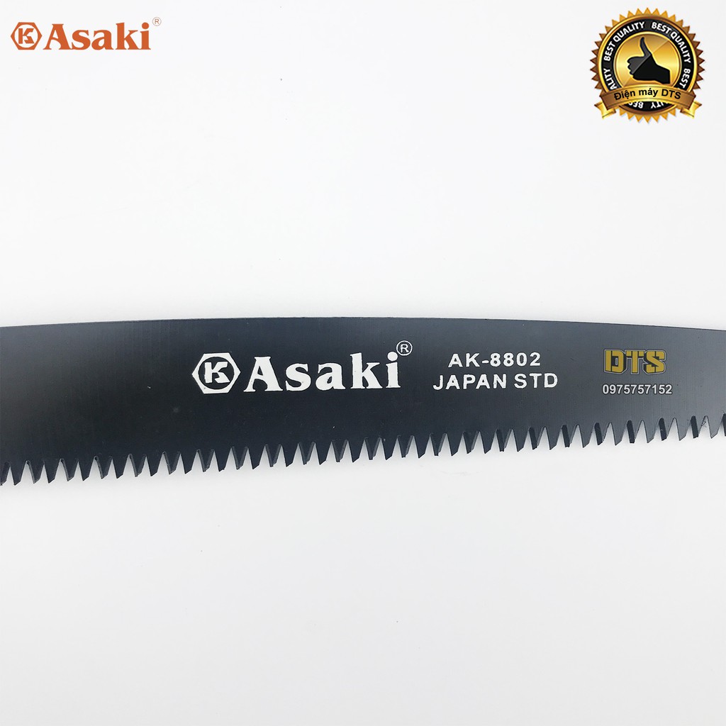 Cưa cành, cưa gỗ cầm tay thép Nhật 275mm Asaki AK-8802