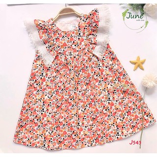 VÁY VNXK HÀNG THIẾT KẾ[TẶNG QUÀ CỰC LỚN+FREE SHIP] VÁY HOA CAM BÉ GÁI DÁNG CHỮ A