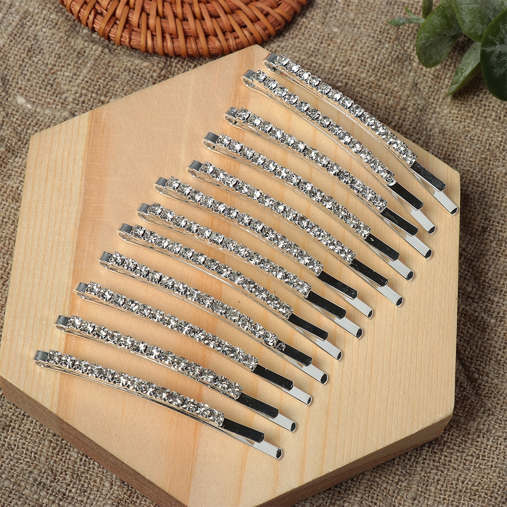 Bộ 2 kẹp tóc đính đá lấp lánh cho cô dâu