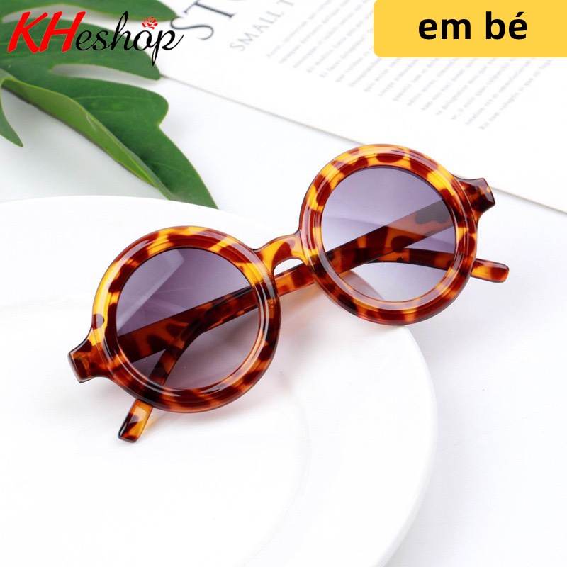 [Kính đẹp nhất thế giới] Dành cho Bé Trai Bé Gái, gọng tròn bóng phong cách Retro dễ thương nhiều màu sặc sỡ mã Y1558