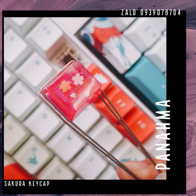 OEM R4 Resin Keycap - Nút bàn phím hình hoa anh đào hiệu ứng