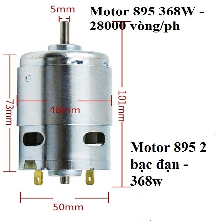 Motor 895 2 bạc đạn 368w chế máy khoan mạch, máy cắt, máy mài, máy bơm nước, quạt gió