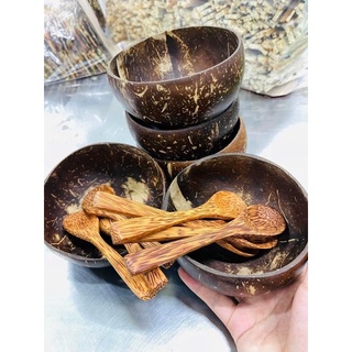 Bát gáo dừa ăn cơm (1 bát, 1 muỗng)