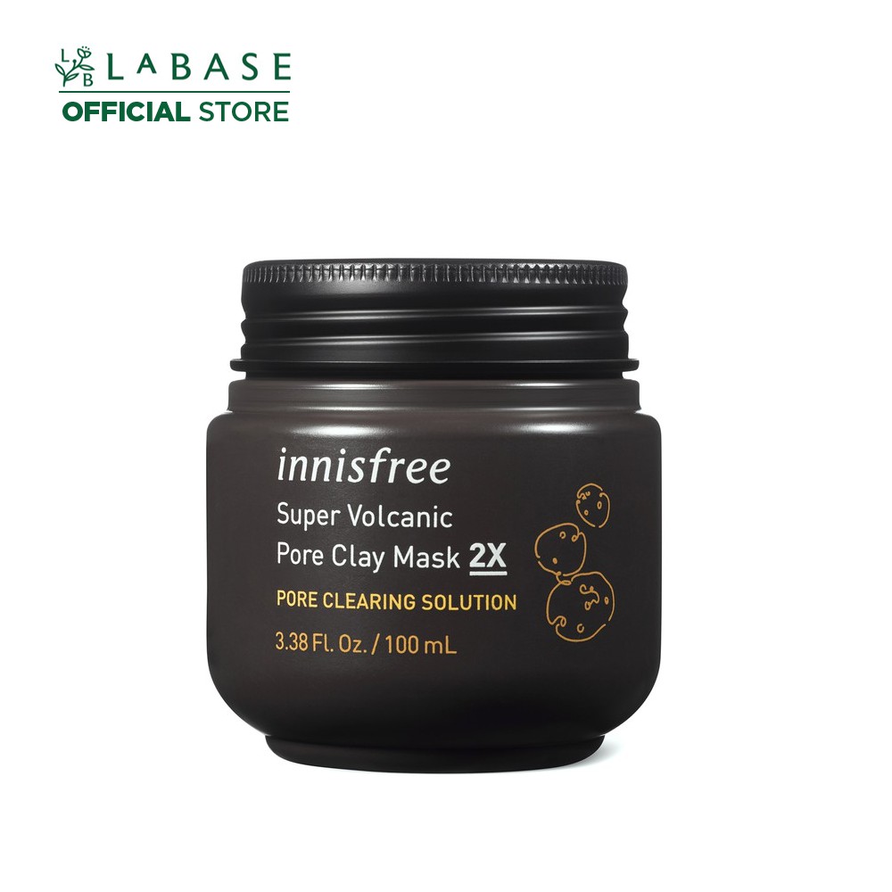 Siêu mặt nạ chăm sóc lỗ chân lông innisfree Super Volcanic Pore Clay Mask 2X 100ml - Mặt Nạ Đất Sét Innisfree