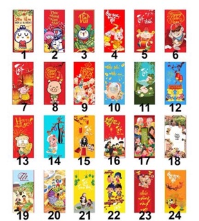 (Giấy C150) - Combo 100 Lì xì Tết đep