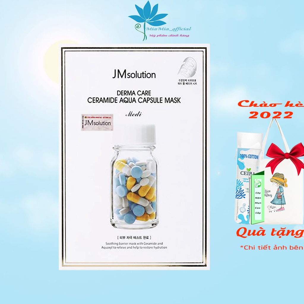 Mặt Nạ JM Solution Ceramide Aqua [MIẾNG LẺ] Dưỡng Ẩm Phục Hồi Da Jmsolution Derma Care Ceramide Aqua Capsule Mask 30ml