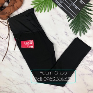 Quần legging bầu cạp xếp ly