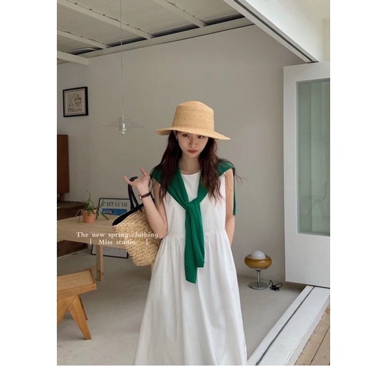 Set váy đầm babydoll kèm khăn