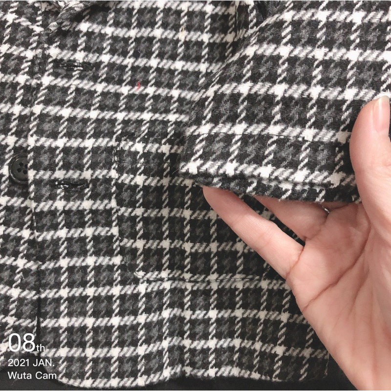 Set vest dạ caro bé trai