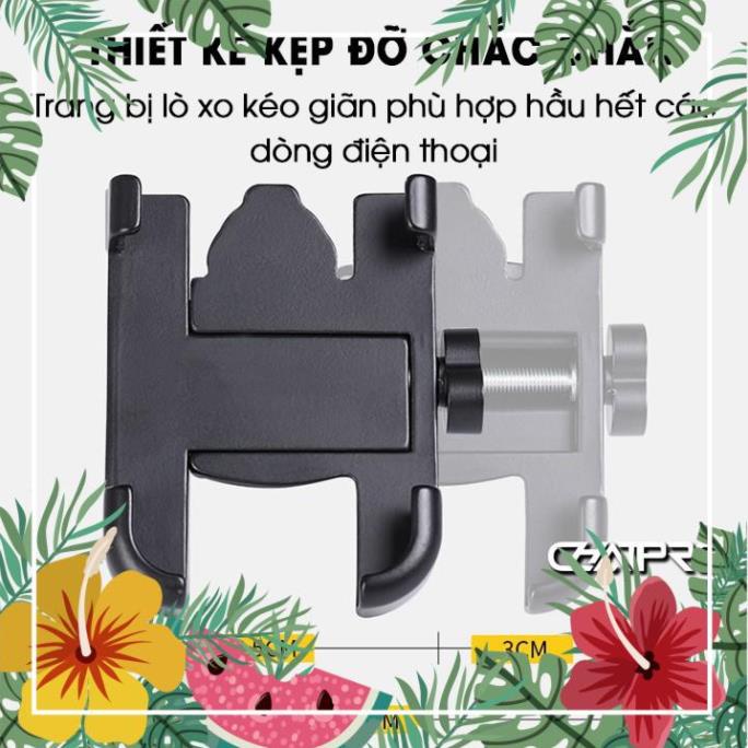 Giá Đỡ Điện Thoại Xe Máy quay 360 độ (kẹp Điện Thoại Gắn Xe Máy C2 đi phượt màu Đen)