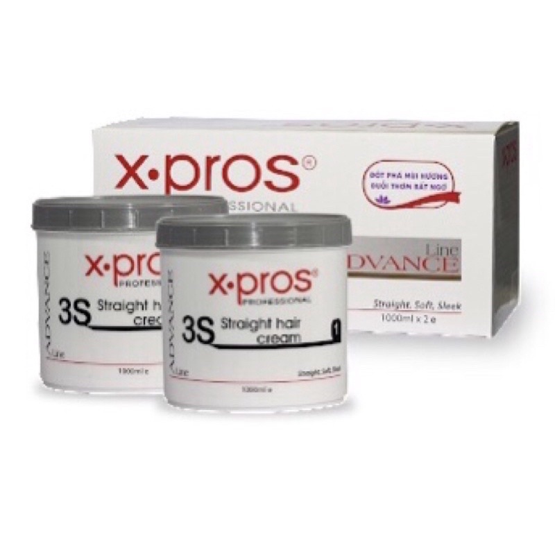 THUỐC DUỖI X-PROS 3S STRAIGHT HAIR CREAM 1000ML*2