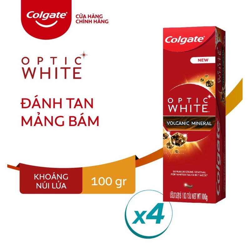 KEM ĐÁNH RĂNG LÀM TRẮNG RĂNG COLGATE OPTIC WHITE 100GR