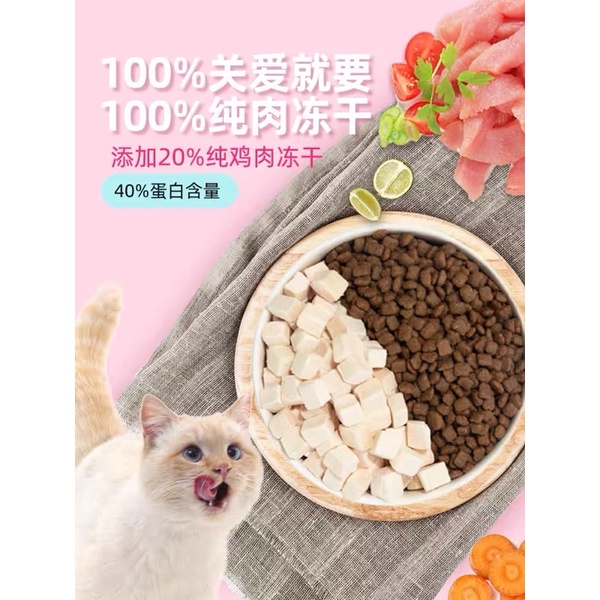 Hạt thức ăn Nourse cao cấp với thịt gà đông khô siêu thơm ngon - Hạt Grain free (1,6kg)