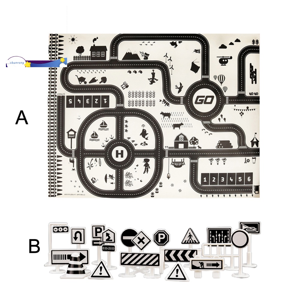 Thảm đồ chơi mềm mại hình bản đồ giao thông đường phố dành cho bé