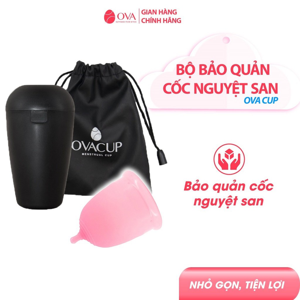 Bộ sản phẩm khử trùng, diệt khuẩn, bảo quản cốc nguyệt san( gồm cốc và túi đựng tiện dụng).