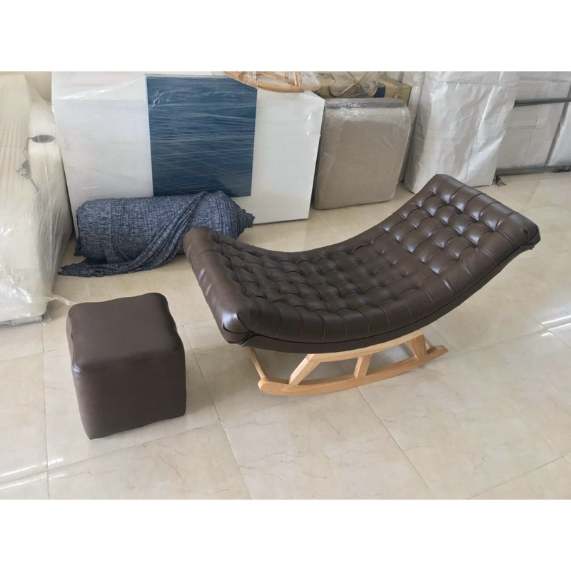 Ghế bập bênh thu gian boc nỉ- da