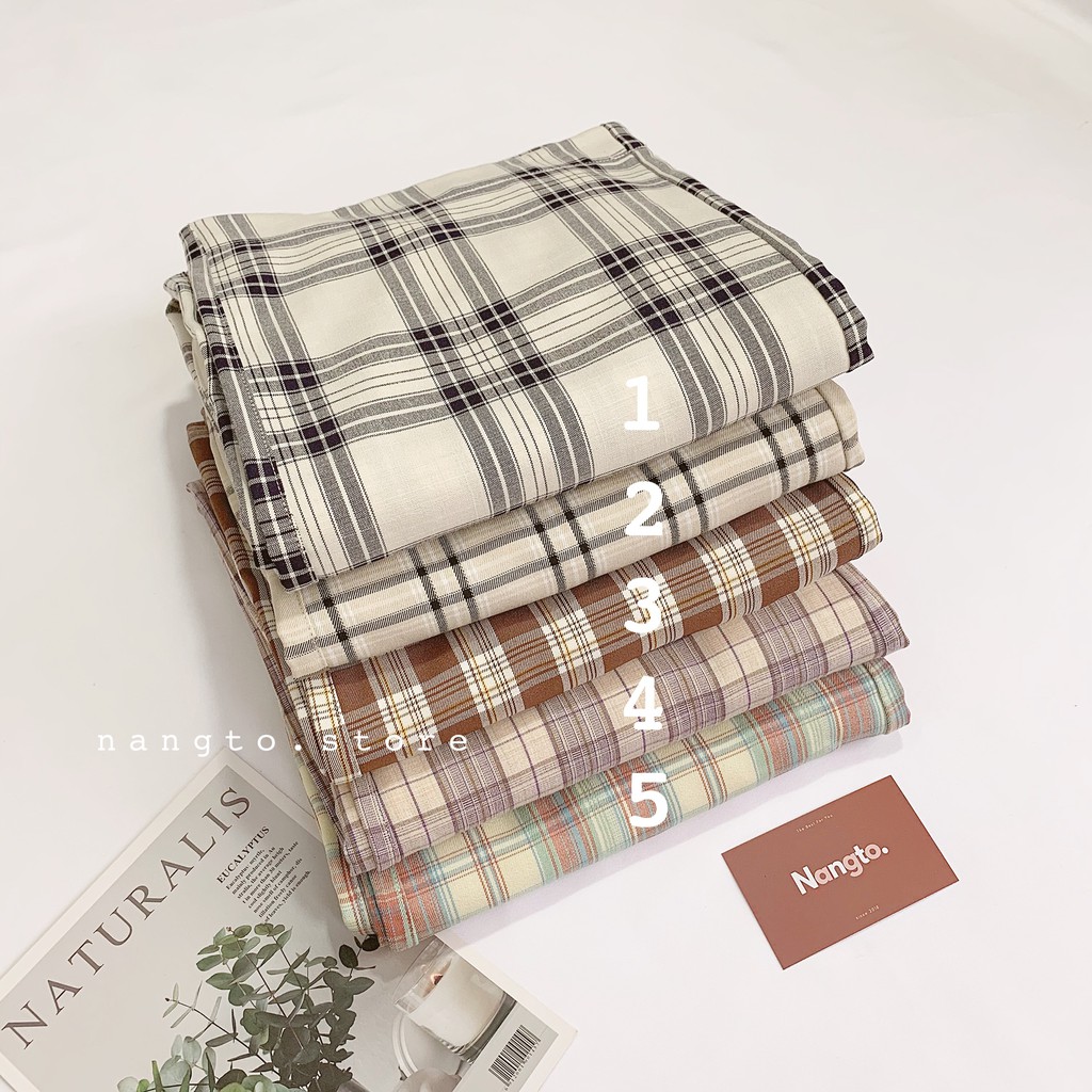 Quần Kẻ Caro Dáng Rộng Ống Suông Form Dài Qua Mắt Cá | BigBuy360 - bigbuy360.vn