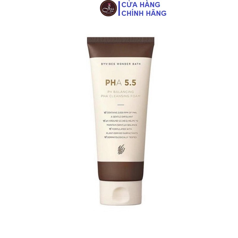 Sữa Rửa Mặt PHA 5.5 Wonder Bath PH Balancing PHA Cleansing Foam 130ml