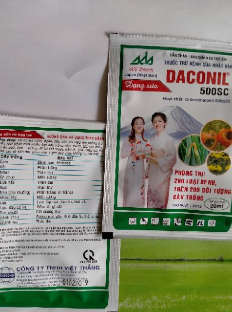 Thuốc DACONIL 500EC trừ bệnh thán thư, sương mai, đốm lá...