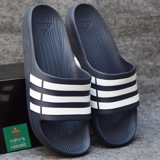 [☘️ADIDAS®☘️]- DÉP ĐÚC DURAMO SLIDES- Xanh đen S/Trắng