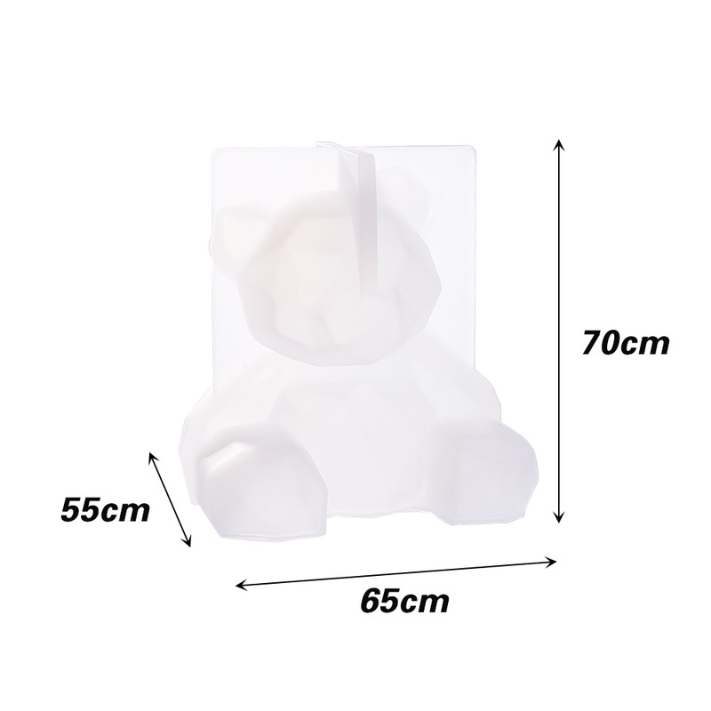 Khuôn Silicon Trong Suốt Hình Gấu 3D Làm Mặt Trang Sức DIY