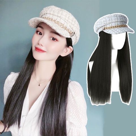 Nón giả tóc xoăn dài thời trang mùa đông