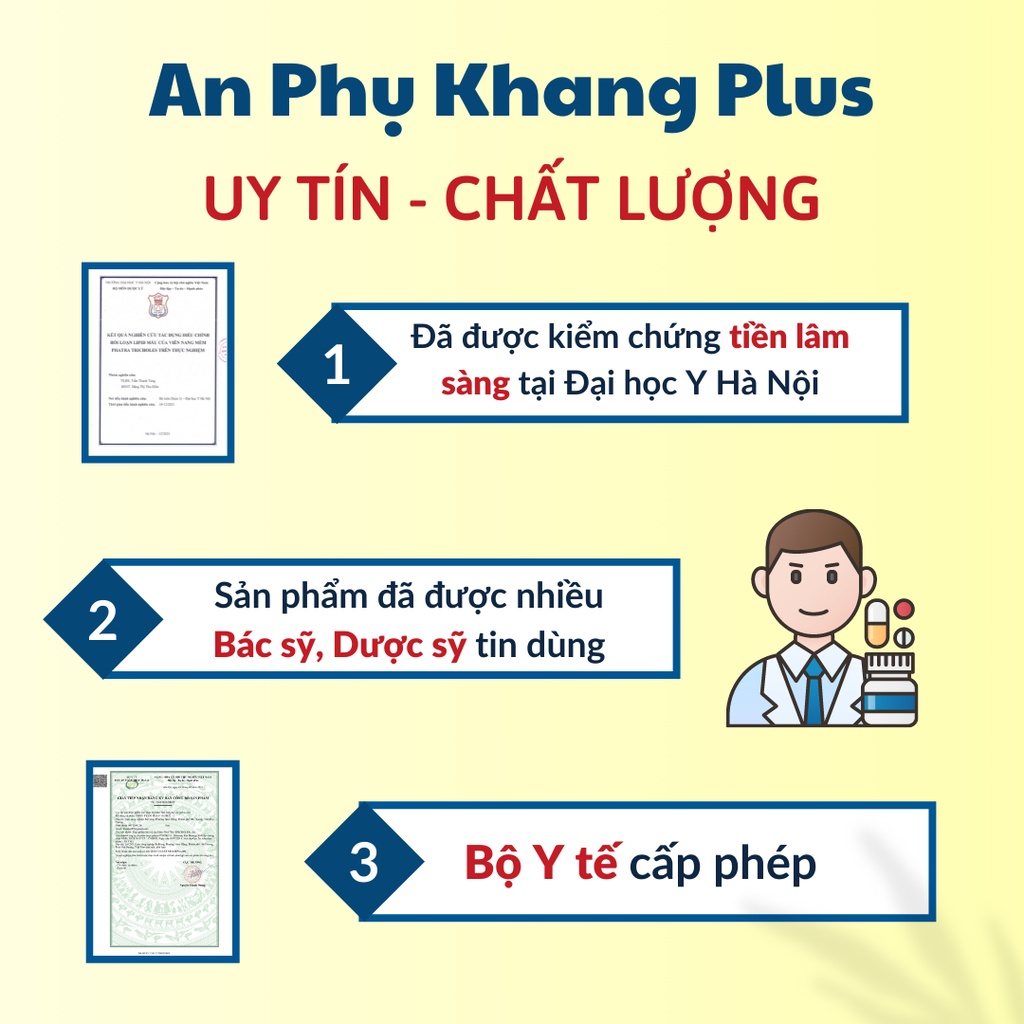 An Phụ Khang Plus Mua 10 tặng 1 bằng tem tích điểm - hỗ trợ giảm U xơ tử cung, u nang buồng trứng, u tuyến vú