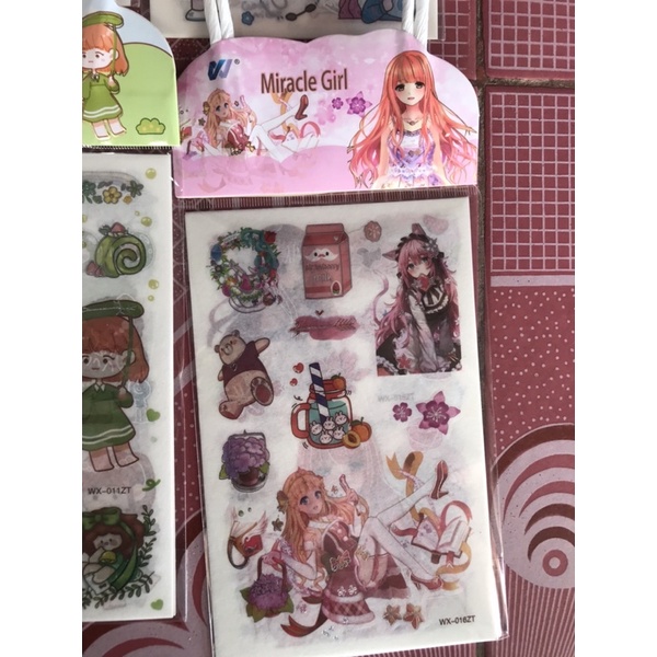 Túi 4 tấm sticker cute