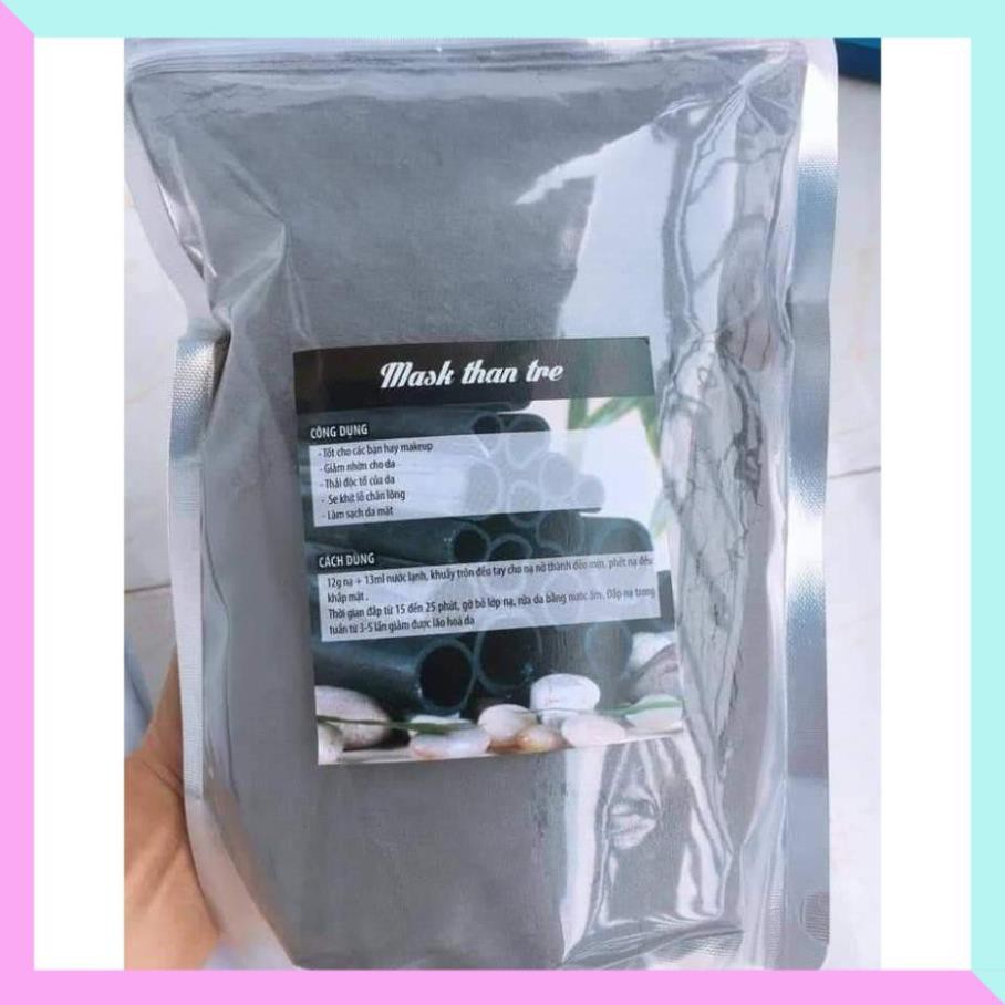 Mặt nạ than tre, bột than tre handmade