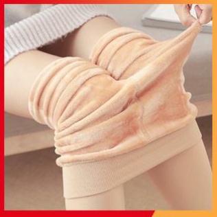 Quần tất nữ lót lông dày màu da màu đen siêu ấm giữ nhiệt